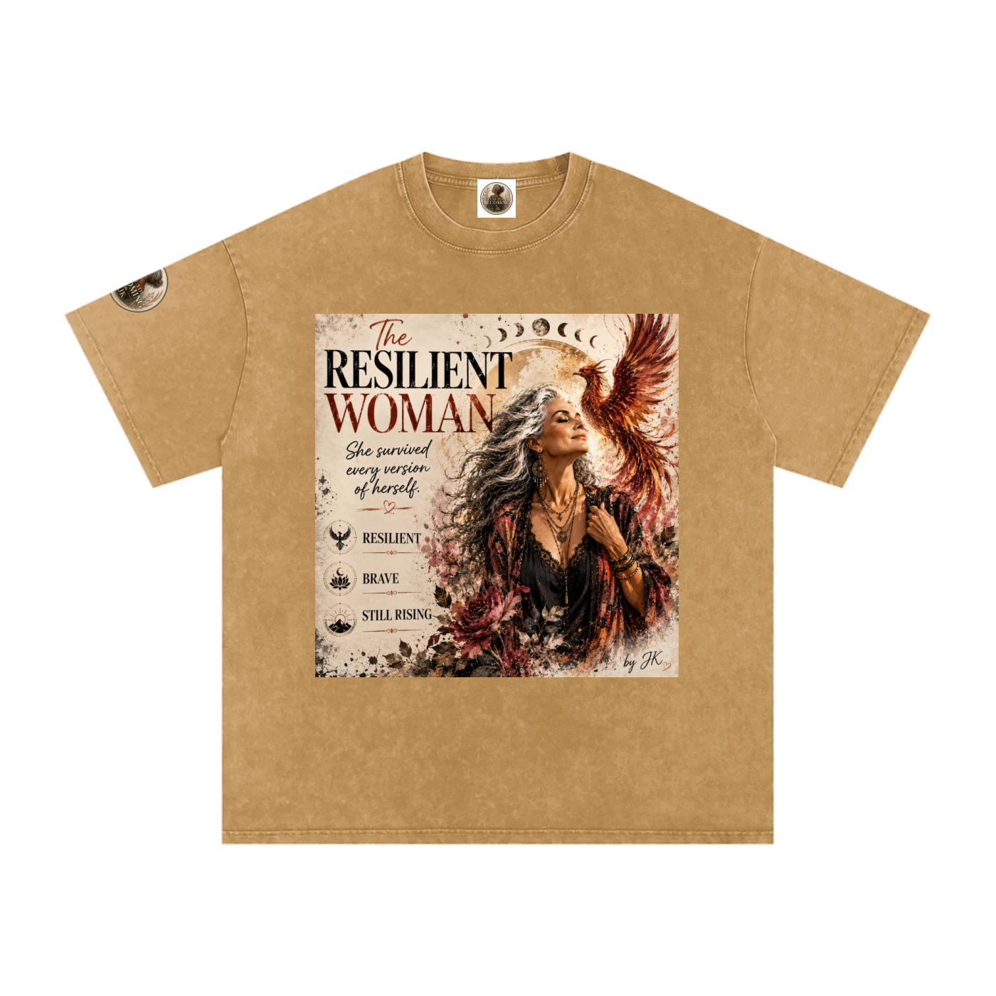 The Resilient Woman, Snow Washed Oversized Cotton T-Shirt, Vintage style