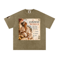 The Content Woman, Vintage Style Snow Washed Oversized Cotton T-Shirt